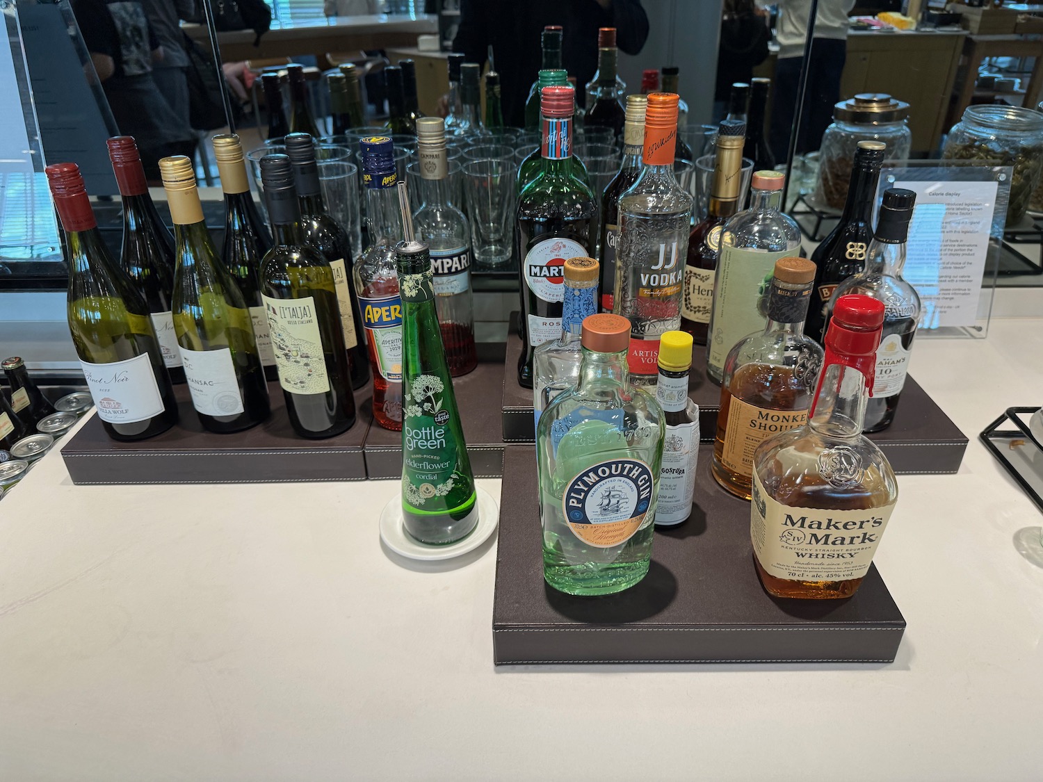 a group of bottles on a table