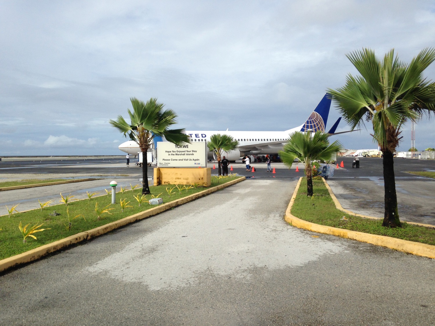 a plane on the runway