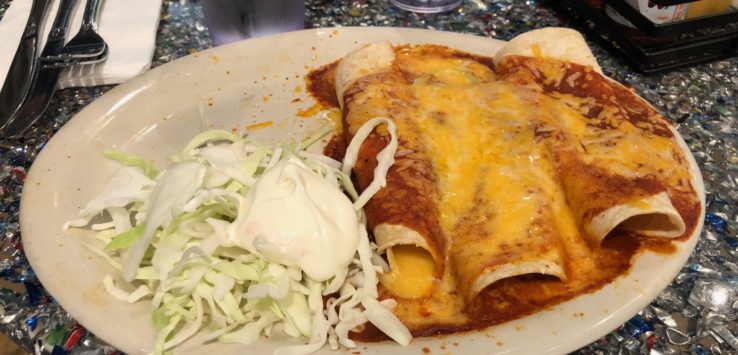 a plate of food on a table