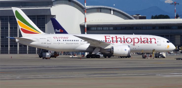 a large airplane parked at an airport