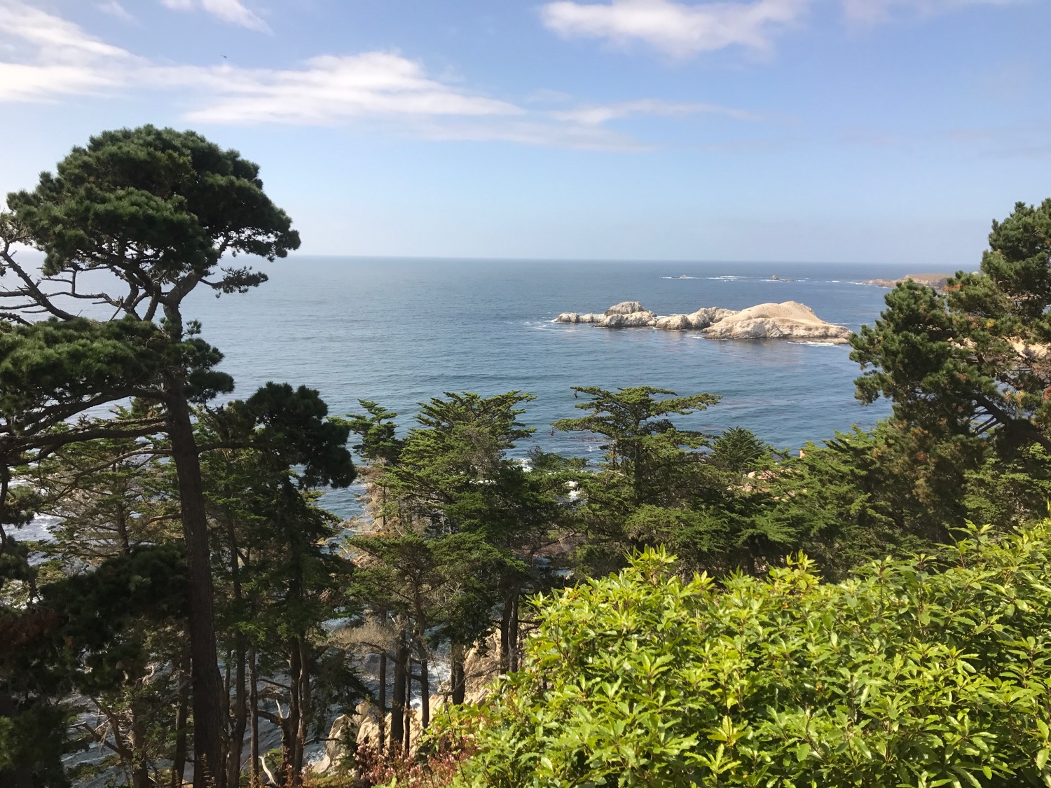 a view of the ocean from a cliff