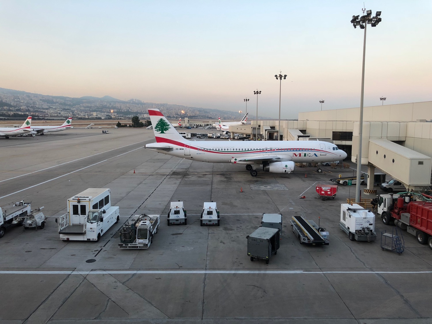 an airplane at an airport