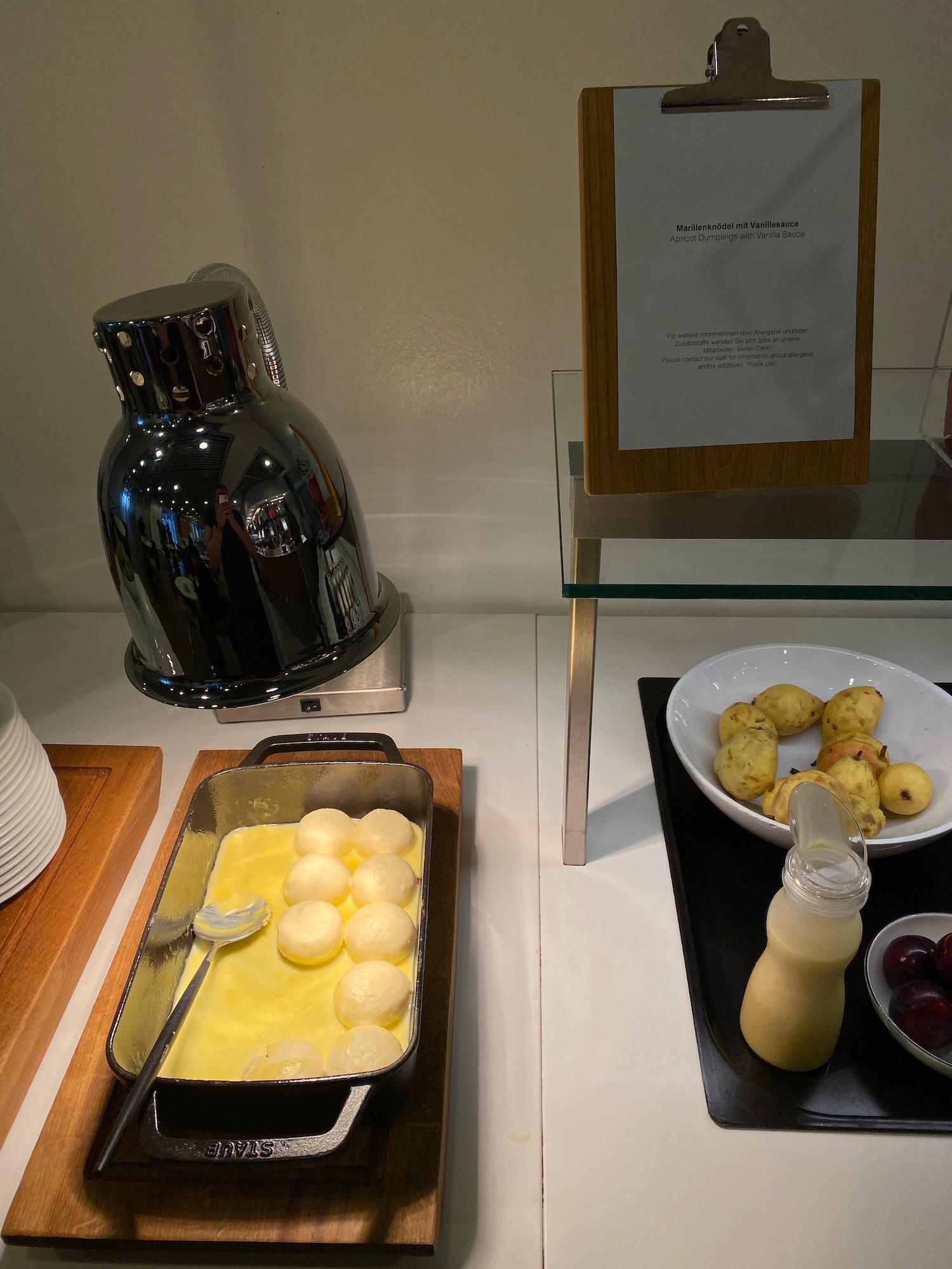 a table with food on it