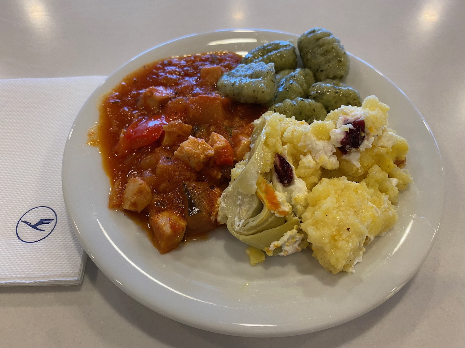 a plate of food on a table