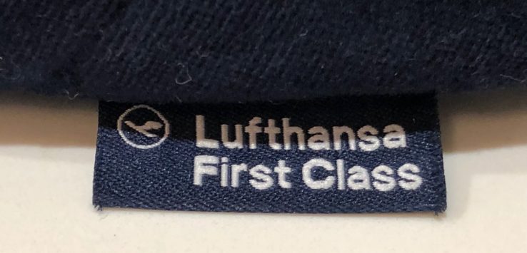 a label on a fabric surface