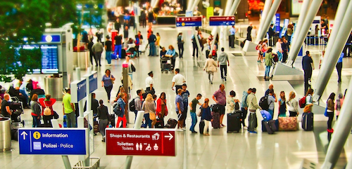 Crowded airport