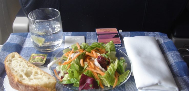 Alaska Airlines First Class Lunch