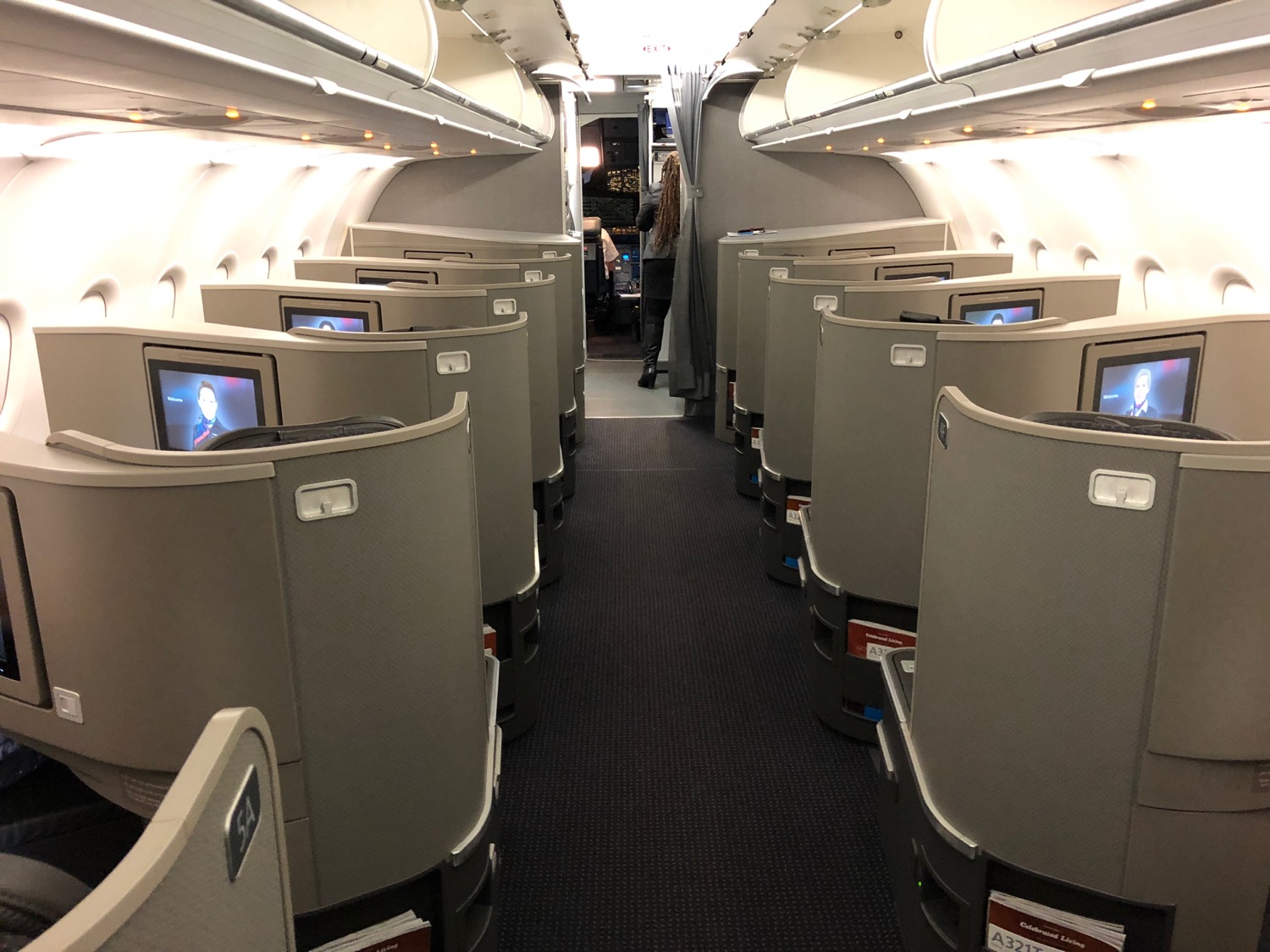 a row of seats in an airplane