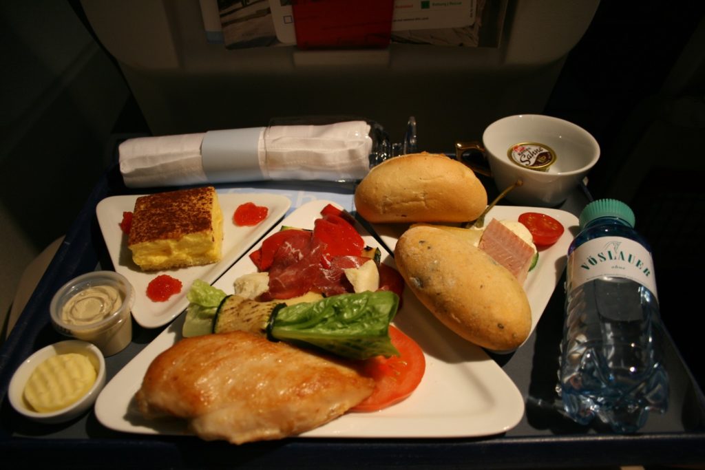 Delicious Dinner On 45-Minute Austrian Airlines Flight - Live and Let's Fly