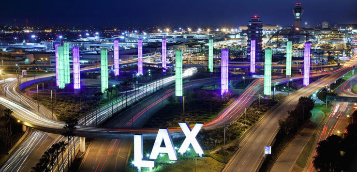 a highway with lights on it