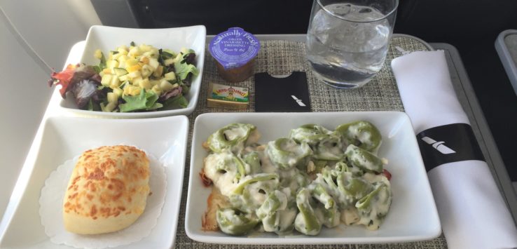 a tray of food on a table