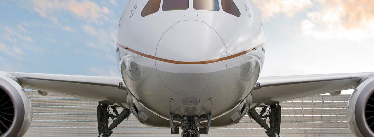 the front of a plane