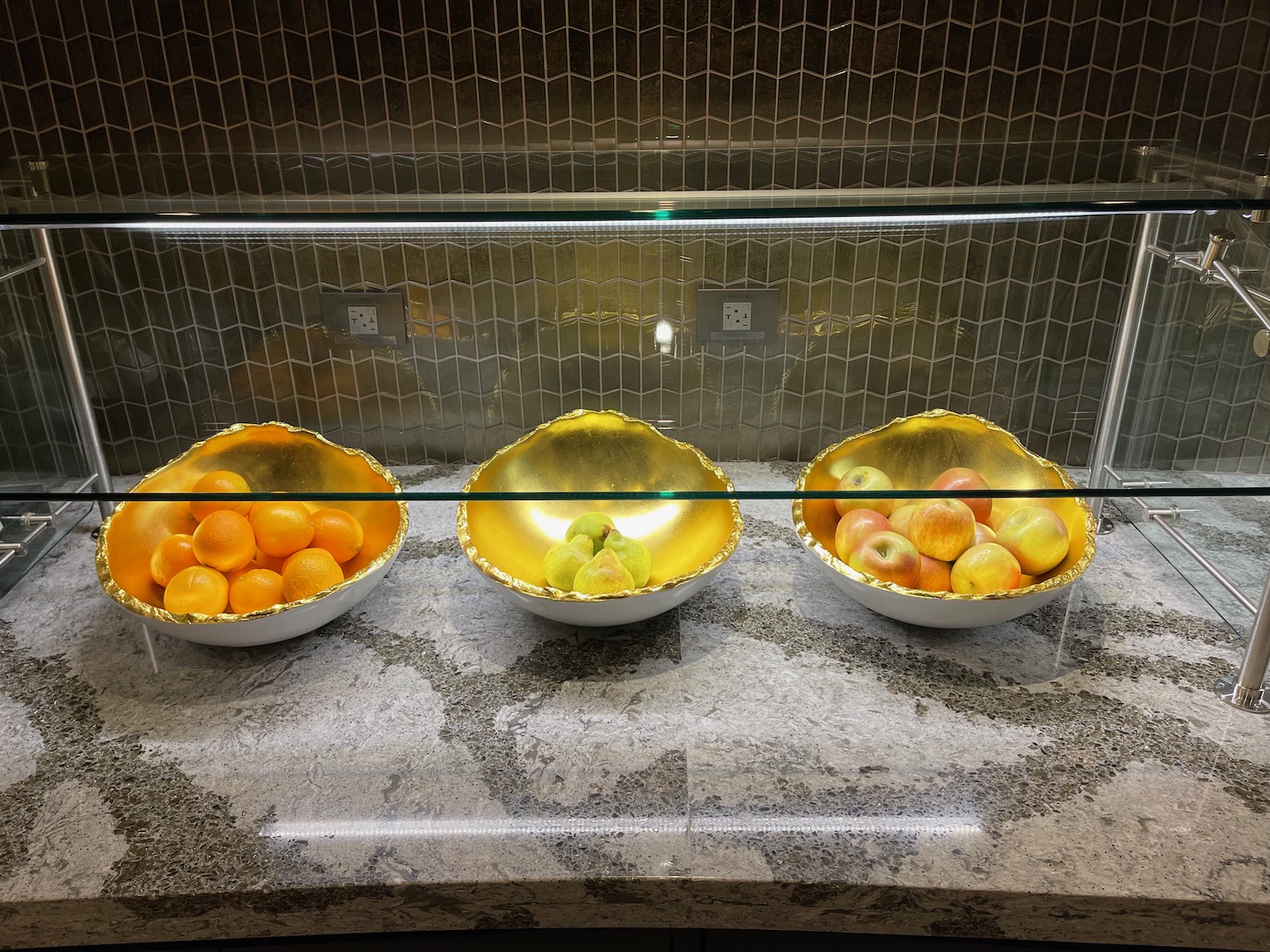 a group of bowls of fruit