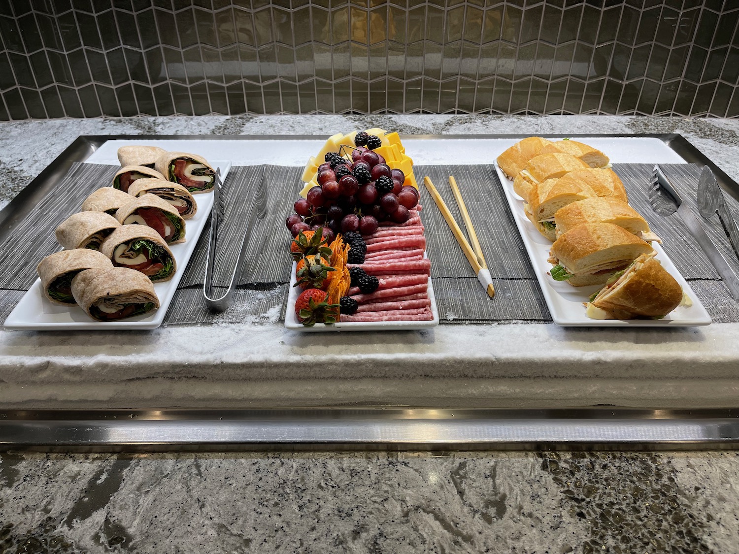 a tray of food on a table