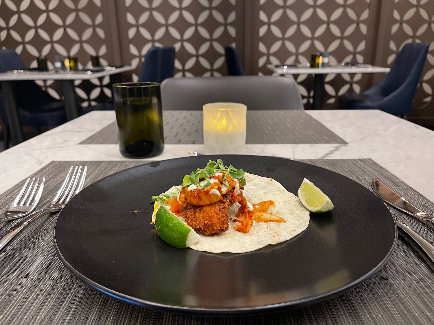 a plate of food on a table