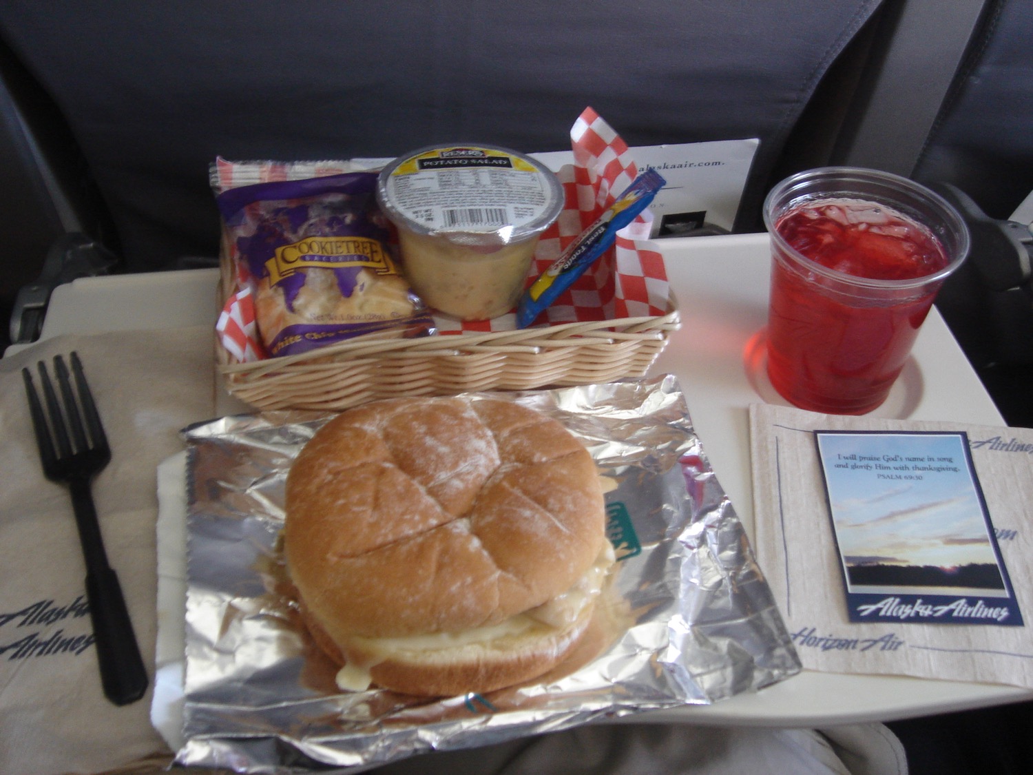 Alaska Airlines First Class Food Menu