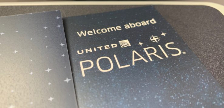 United Airlines Polaris Menus