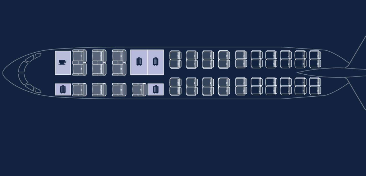 Canadair regional jet united seat map