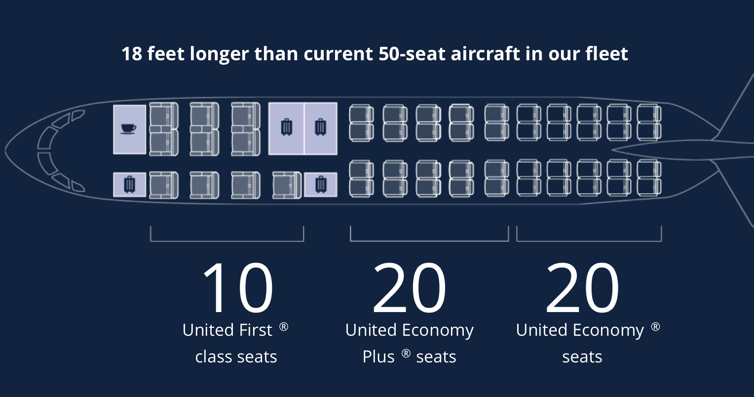 Canadair regional jet united seat map