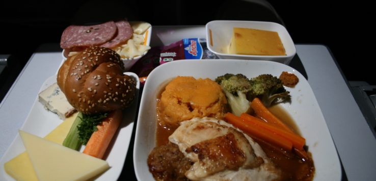 Business Class Meal in Economy Class