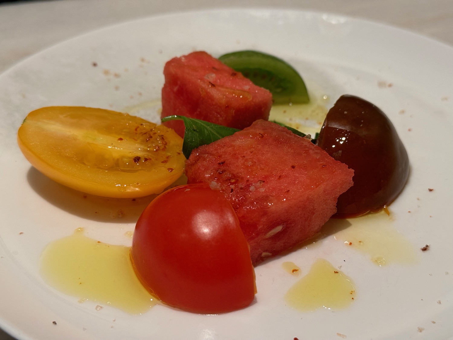 a plate of food on a table