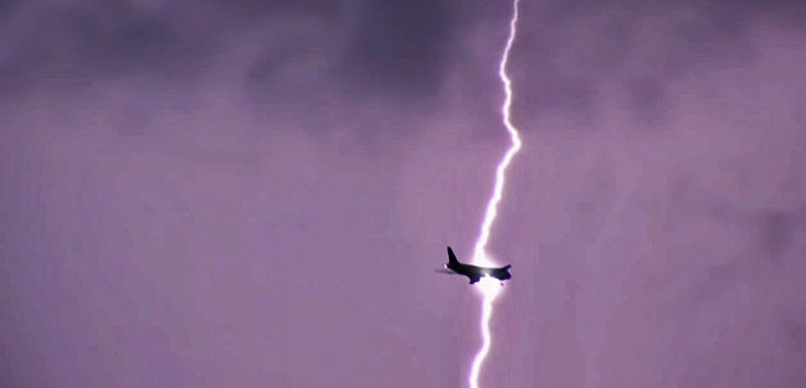 Airplane Lightning Strike