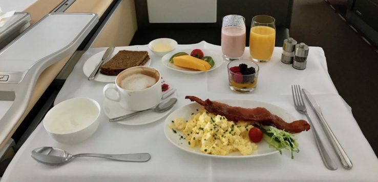 a plate of food on a table