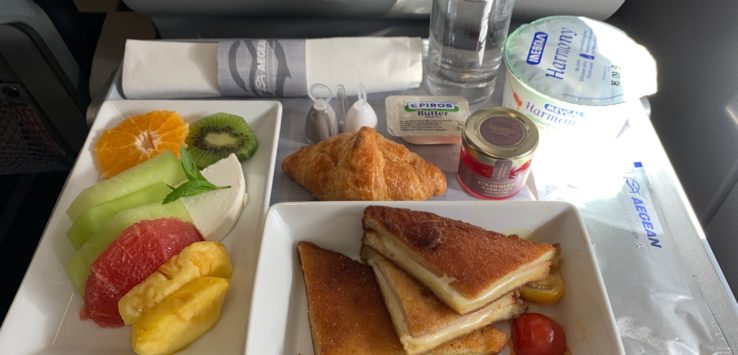 Aegean Business Class Breakfast