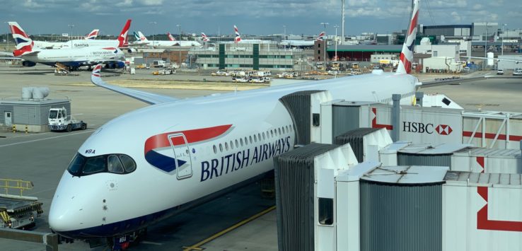 a plane at an airport