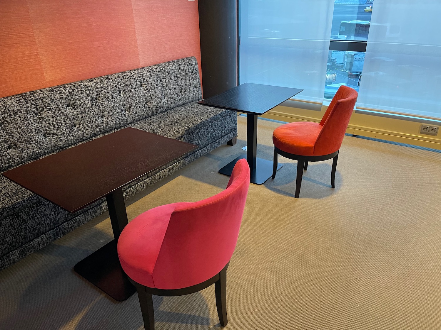 a table and chairs in a room