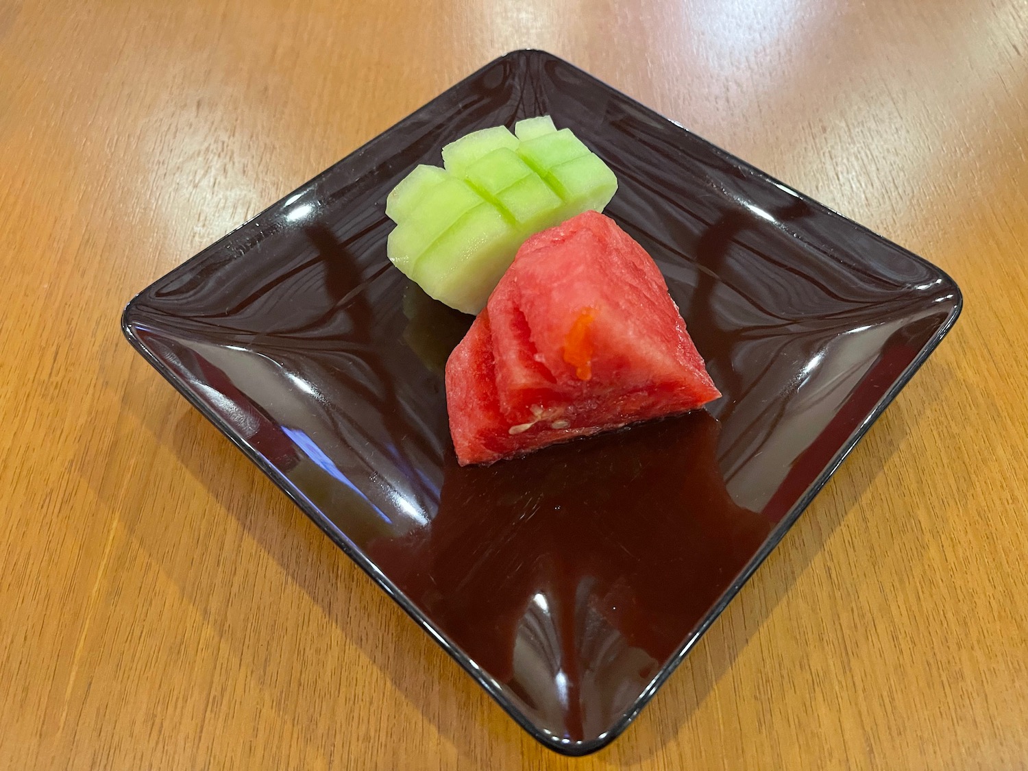 a plate of fruit on a table