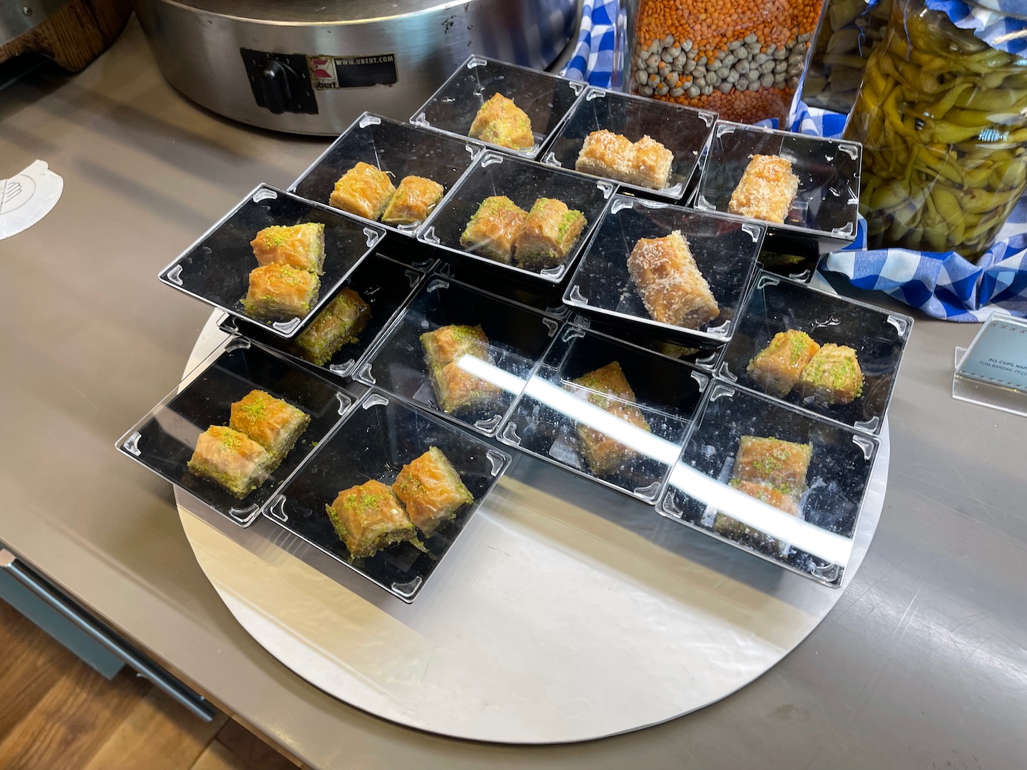 a tray of food on a table