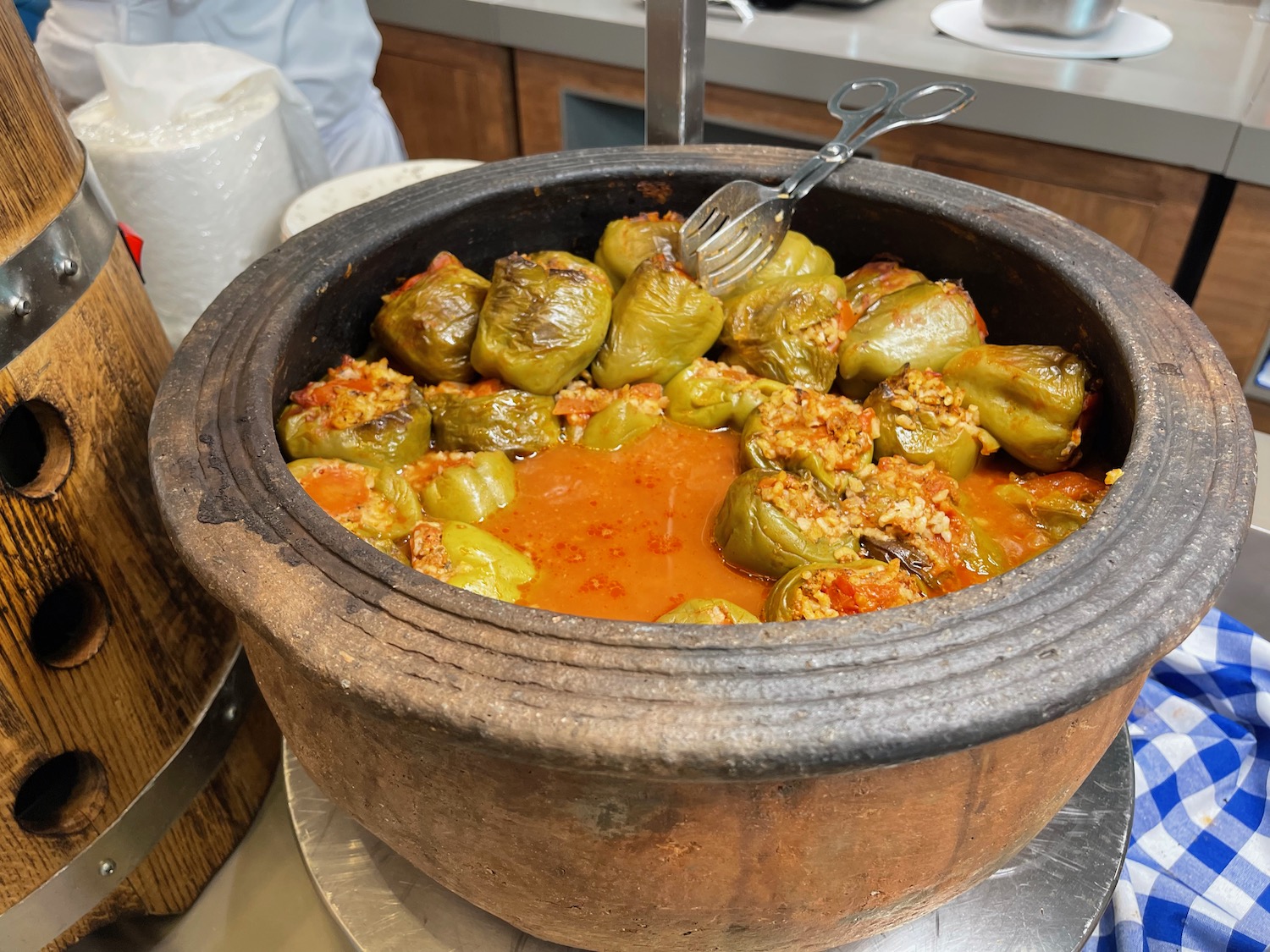 a bowl of food with a fork