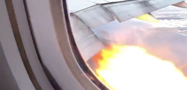 Philippine Airlines Engine Fire