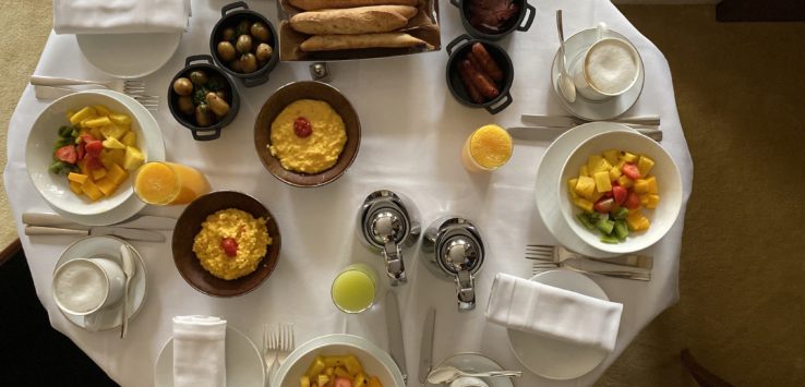 Park Hyatt Paris-Vendome room service breakfast for three