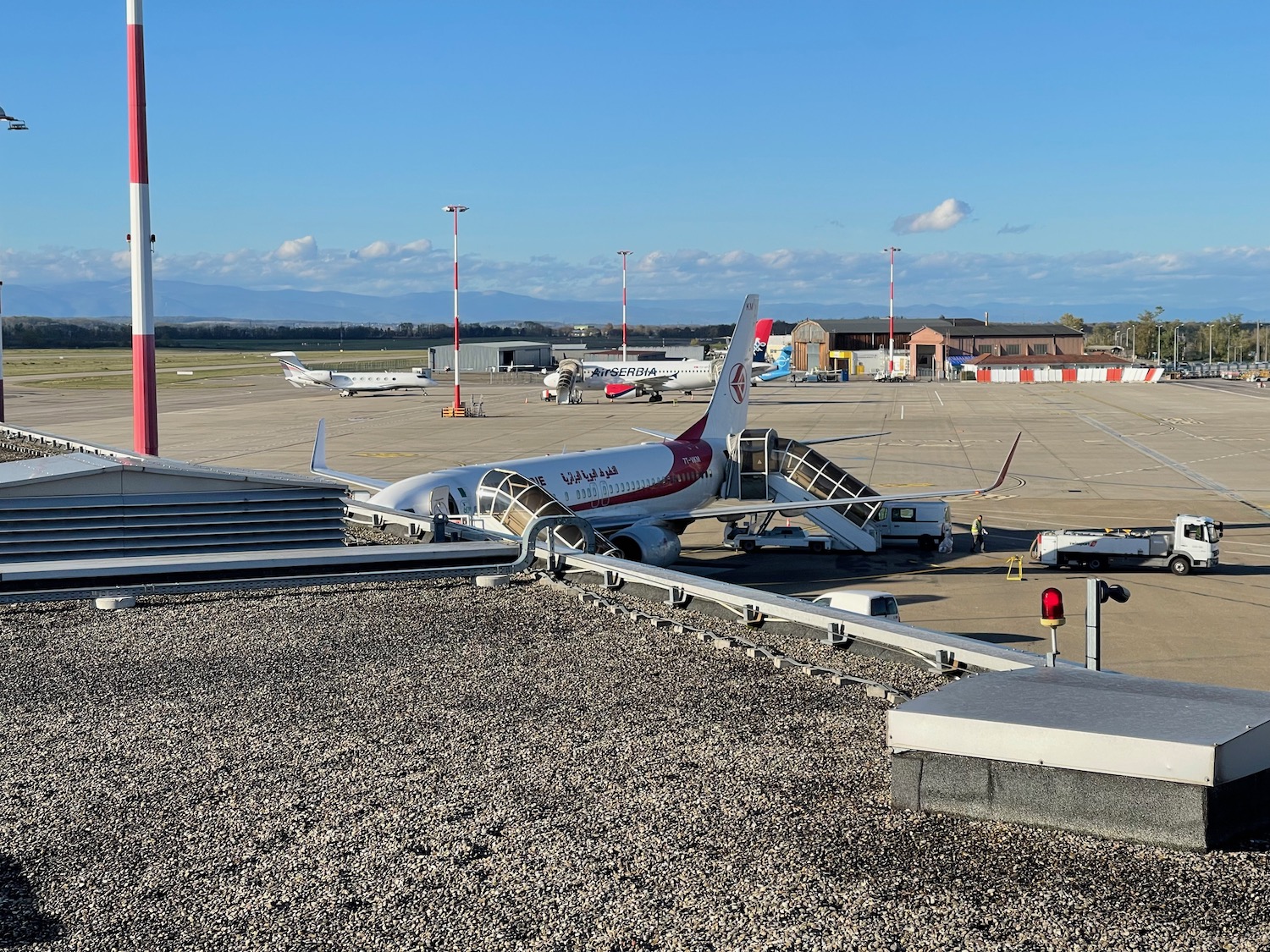 an airplane on the ground