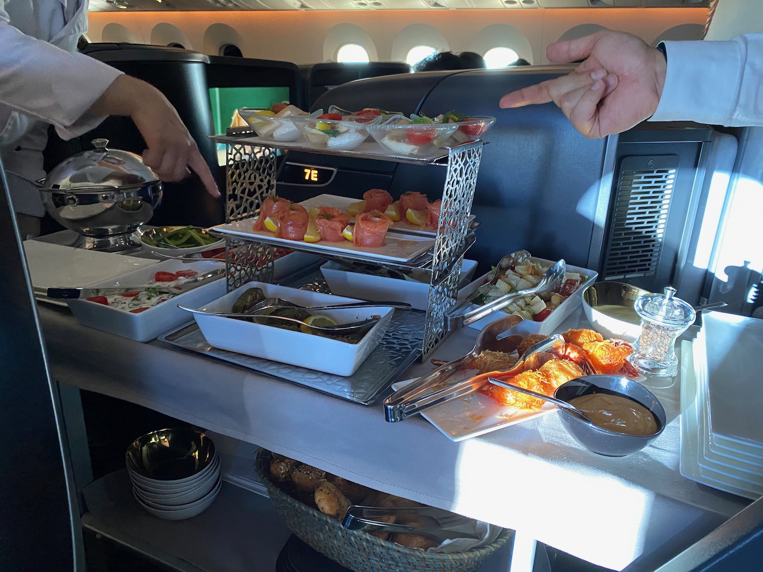 a tray of food on a table