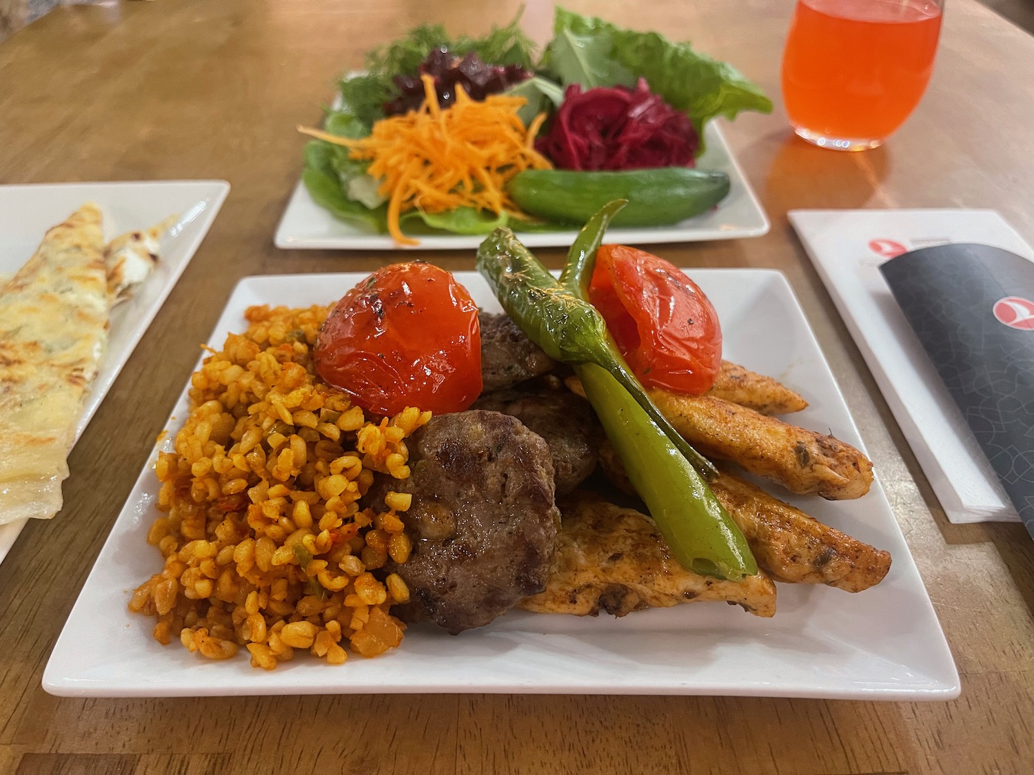 a plate of food on a table