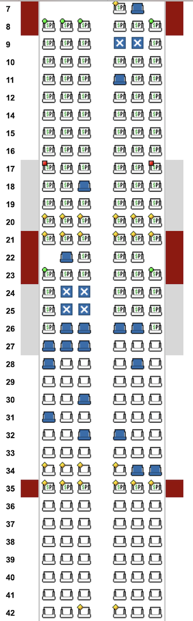 19 of 210 Y seats LAX-ORD