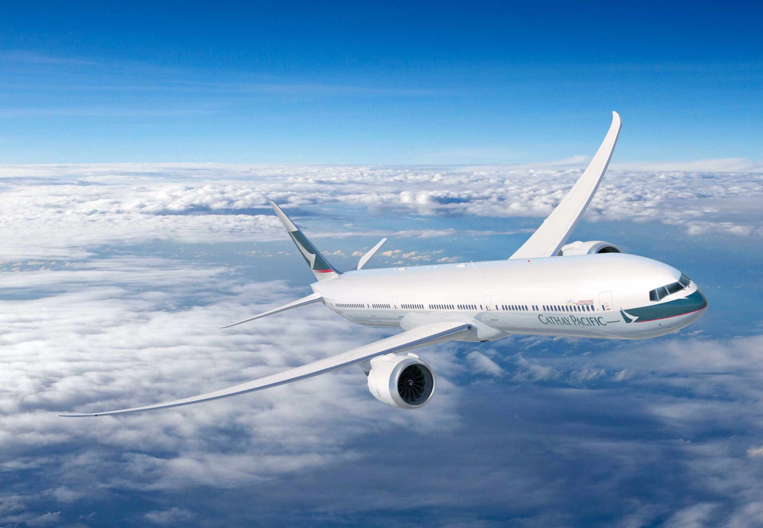 a plane flying above the clouds