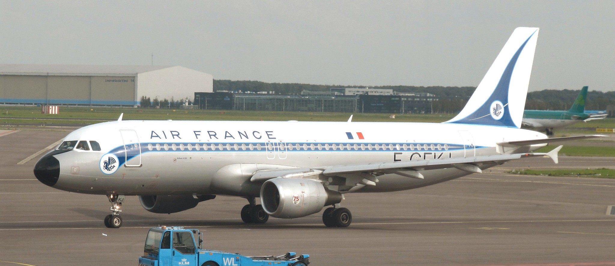 a plane on the runway