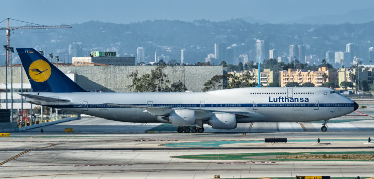 a large airplane on a runway