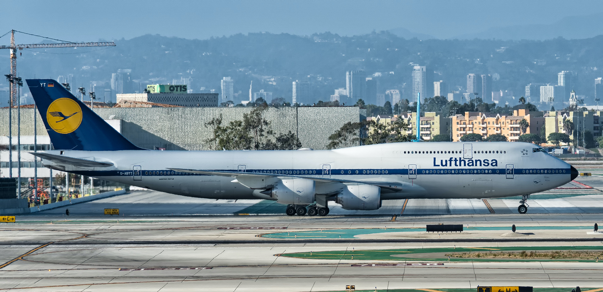 a large airplane on a runway