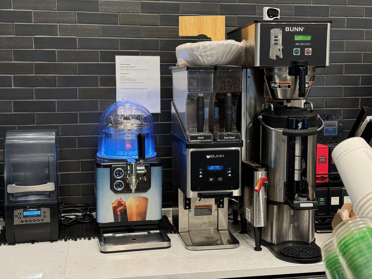 a group of coffee machines