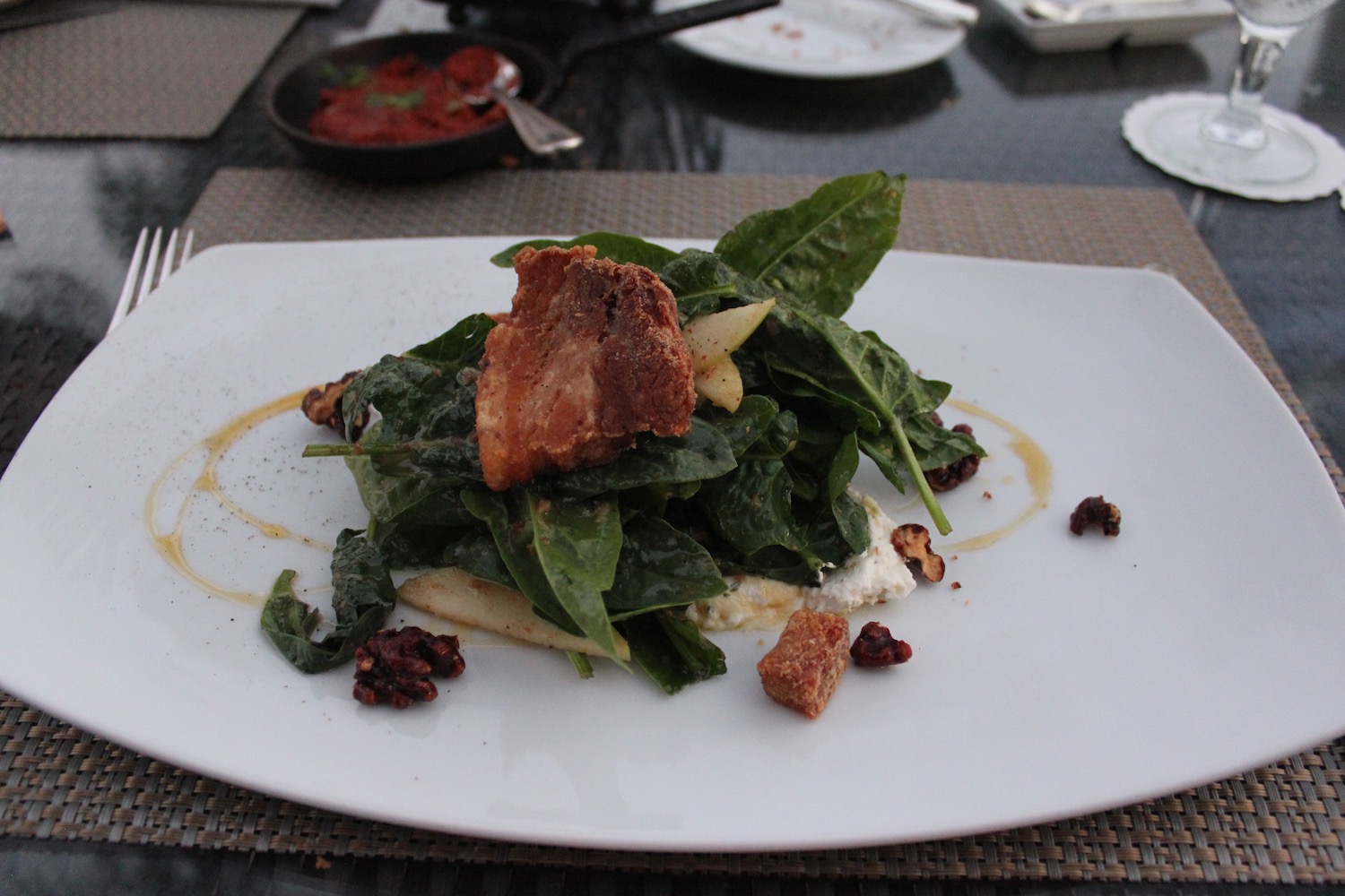 a plate of food on a table