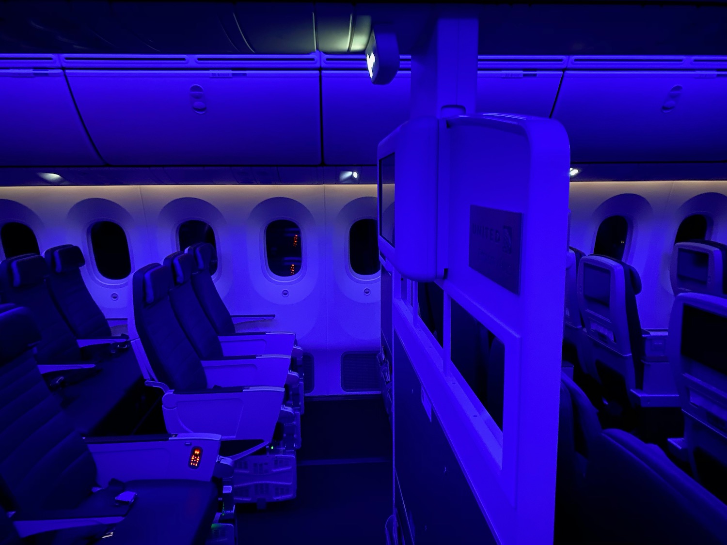 an airplane with seats and windows