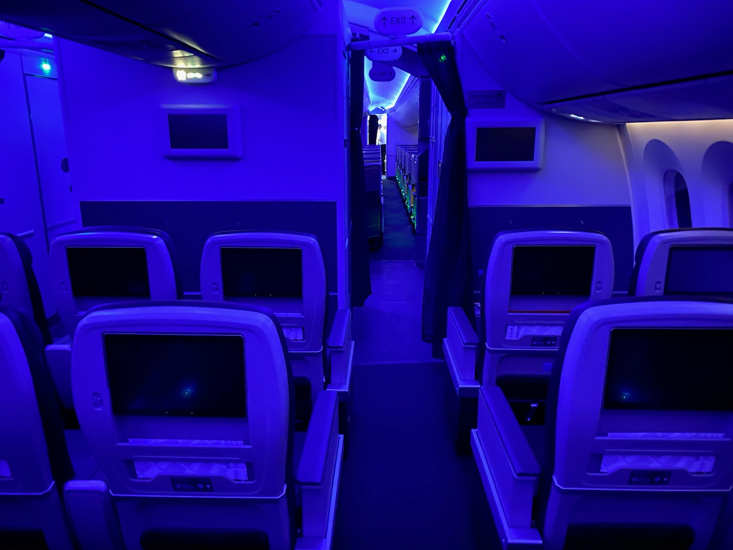 a row of seats in an airplane