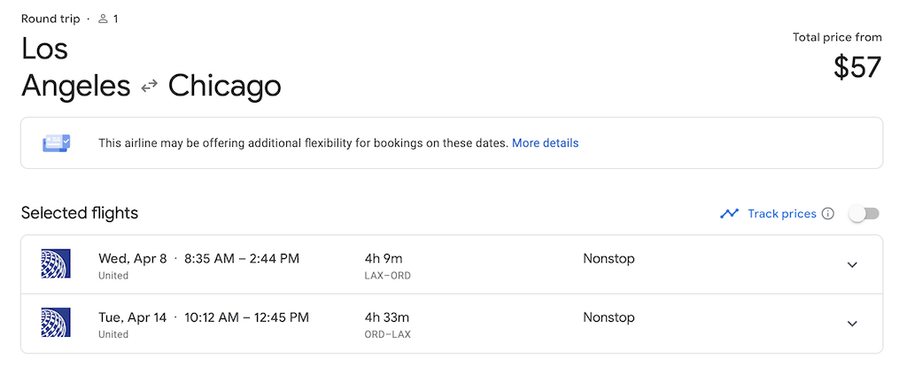 United LAX-ORD $57 roundtrip