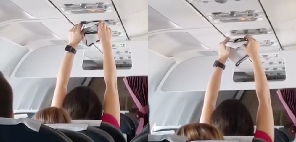 Passenger airs out her underwear on commercial flight