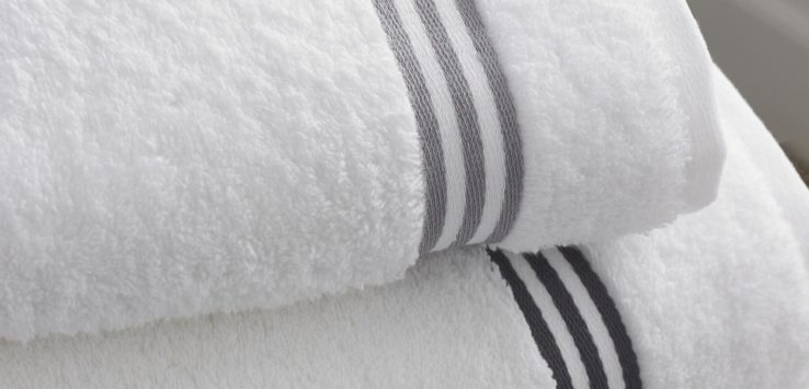 a close up of a towel